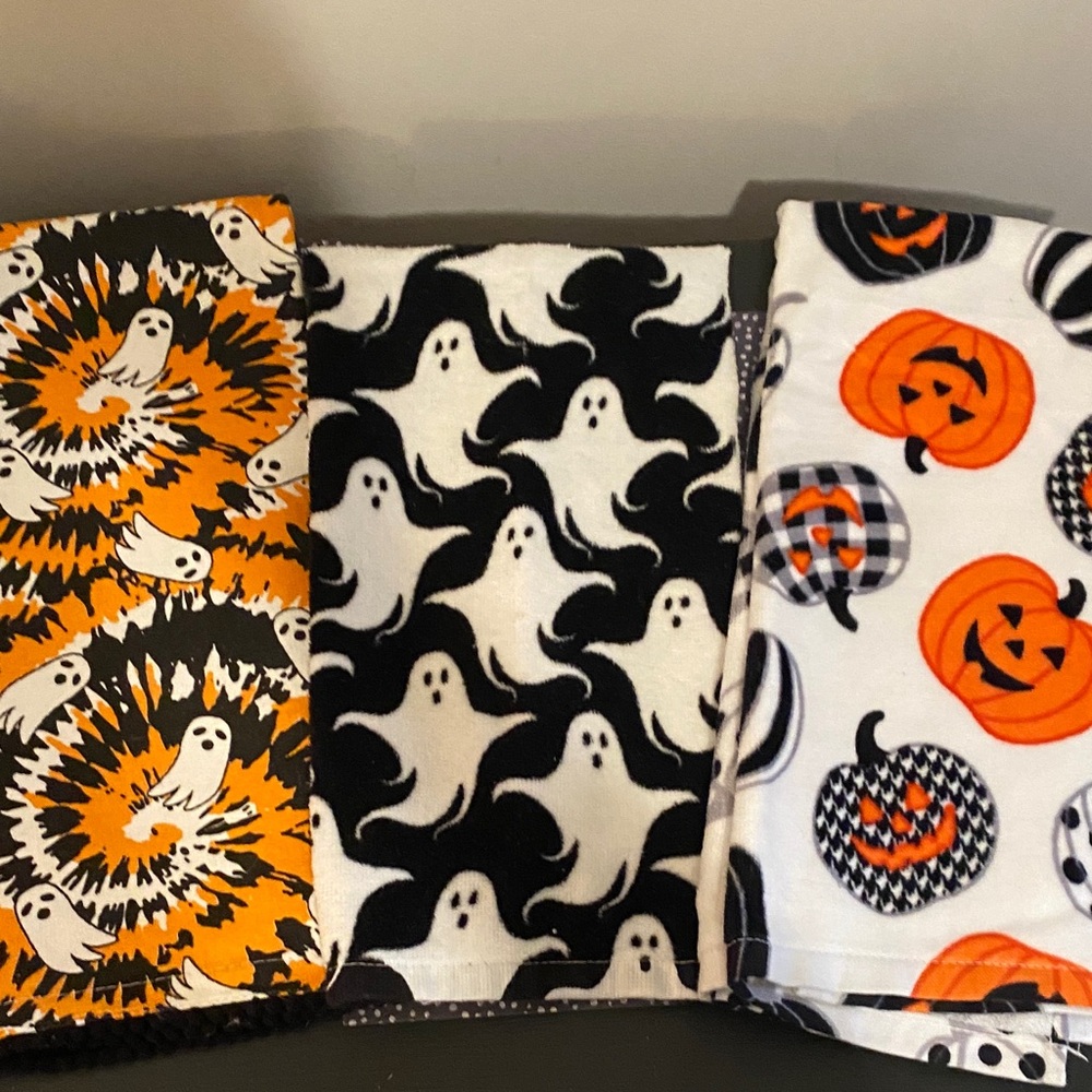 Halloween Ghost and Pumpkin Kids Bandana Set